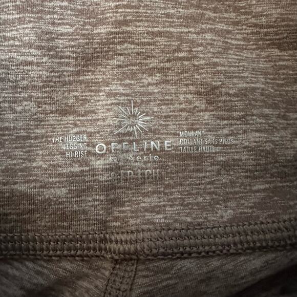 Aerie Offline heathered brown the Hugger leggings size S - Picture 6 of 9